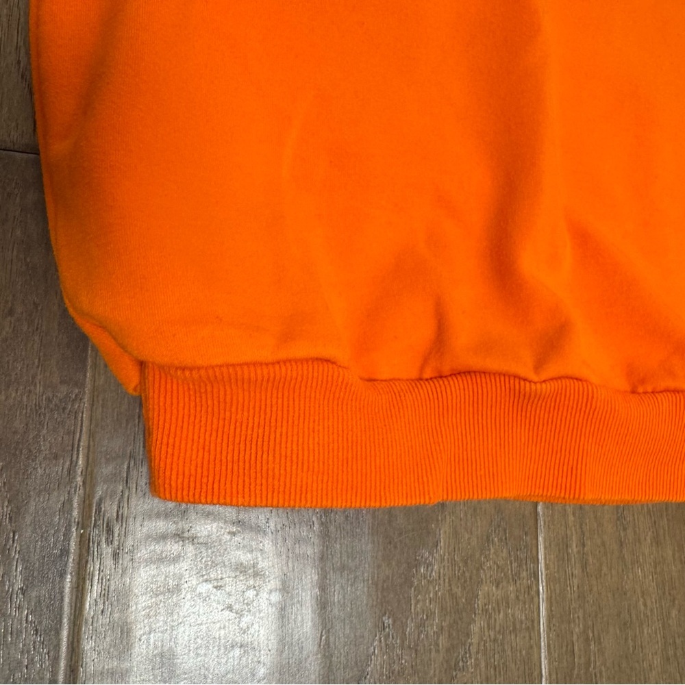 Men's Vibrant Orange Crewneck Sweater - Picture 13 of 16